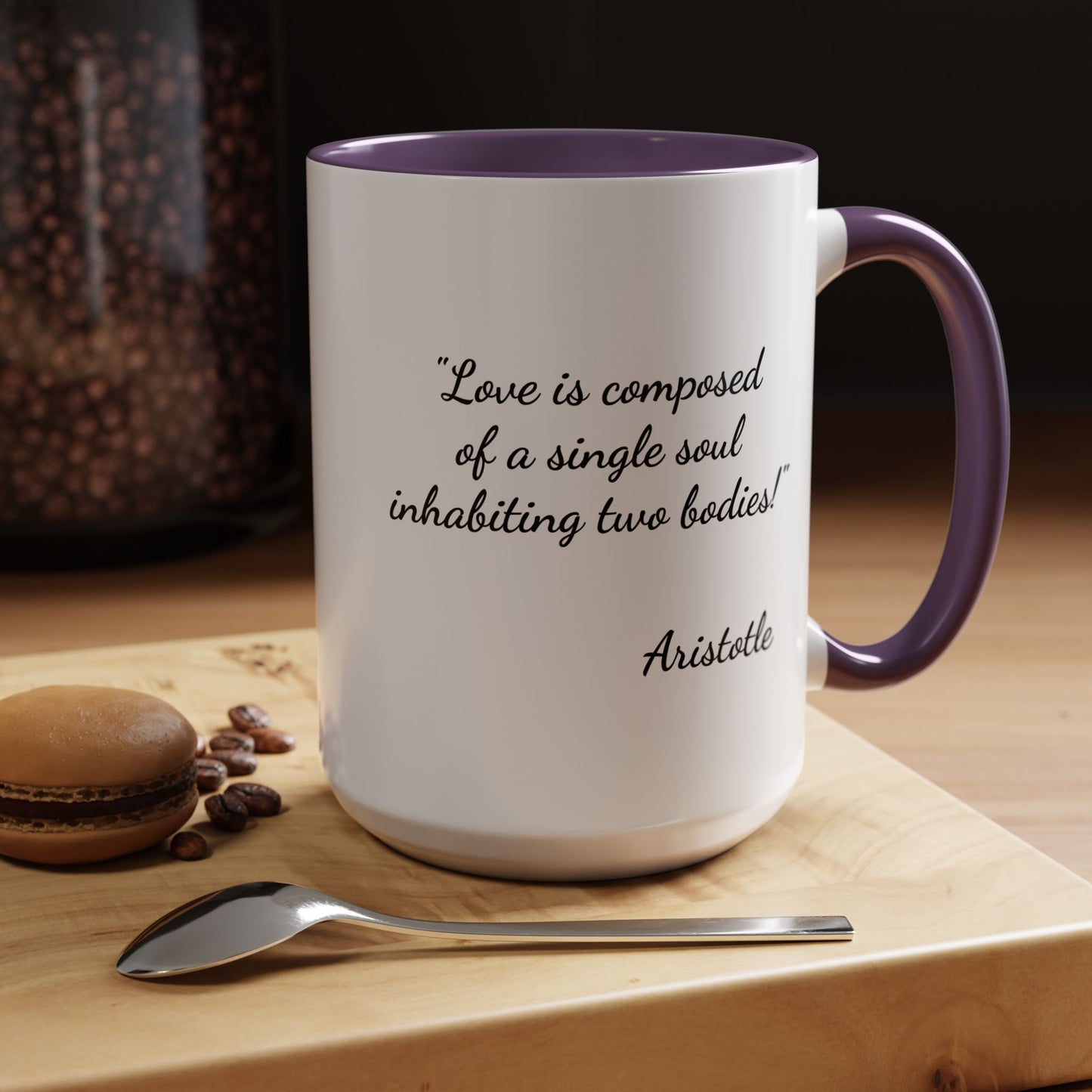 Romantic Coffee Mug — with Aristotle Quote