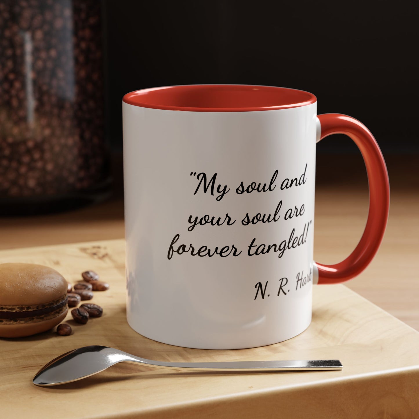 Romantic Coffee Mug — "My soul and your soul are forever tangled"